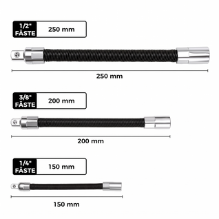 Flexibelt Förlängningsskaft 3-pack