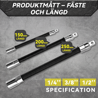 Flexibelt Förlängningsskaft 3-pack