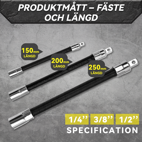 Flexibelt Förlängningsskaft 3-pack