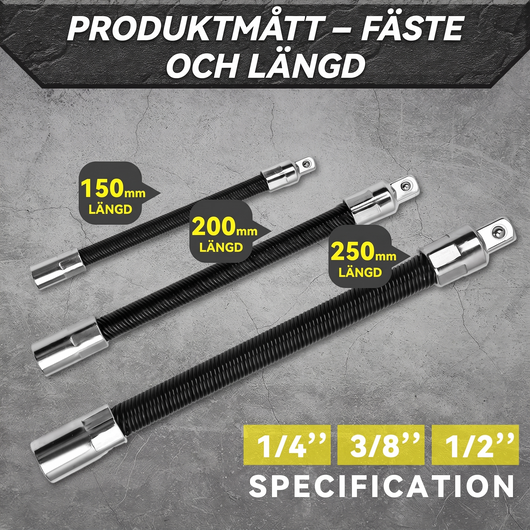 Flexibelt Förlängningsskaft 3-pack – bild 5